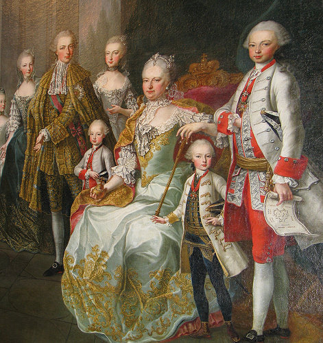 Maria Theresia mit ihrer Familie (Kunsthistorisches Museum, Schloss Ambras, Innsbruck, Foto: A. Prock) Maria Theresia mit ihrer Familie (Kunsthistorisches Museum, Schloss Ambras, Innsbruck, Foto: A. Prock)