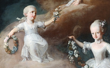 Die zwei junge verstorbenen Kinder Maria Elisabeth und Maria Carolina (Hofburg Innsbruck, Foto: A. Prock)