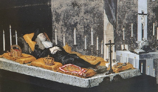 Kaiser Franz I. Stephan von Lothringen - Aufbahrung im Riesensaal der Hofburg in Innsbruck (Hofburg Innsbruck, Foto: A. Prock)